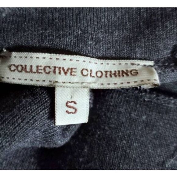 COLLECTIVE CLOTHING GRAY TIE NECK DRESS SZ.S EUC. - Picture 6 of 7